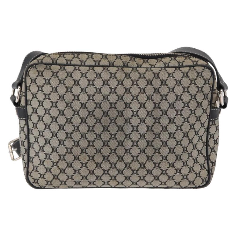 CELINE Macadam Canvas Shoulder Bag Gray Silver Auth ep11913 - Picture 2 of 16